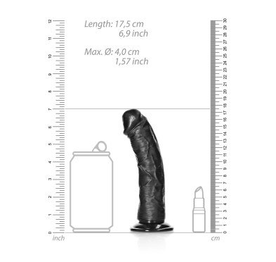 Curved Realistic Dildo with Suction Cup - 6""/ 15,5 cm